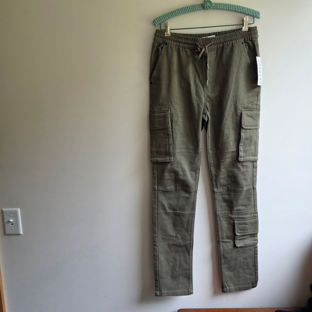 Urban Outfitters Standard Cloth Cargo Pants Olive Green Utility Joggers NWT M